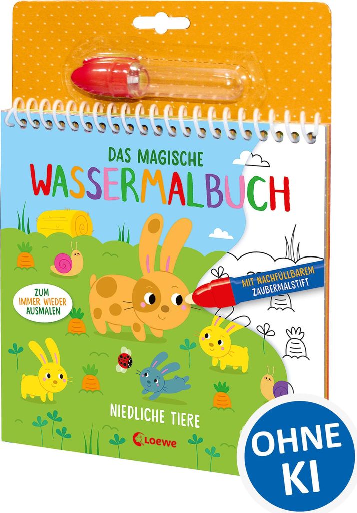 Das magische Wassermalbuch - Niedliche Tiere