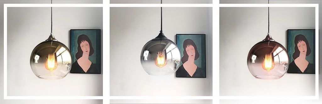 Toolight Pendellampe App313 Ball Metall - Glas E27 1-Punkt Produktbild 6