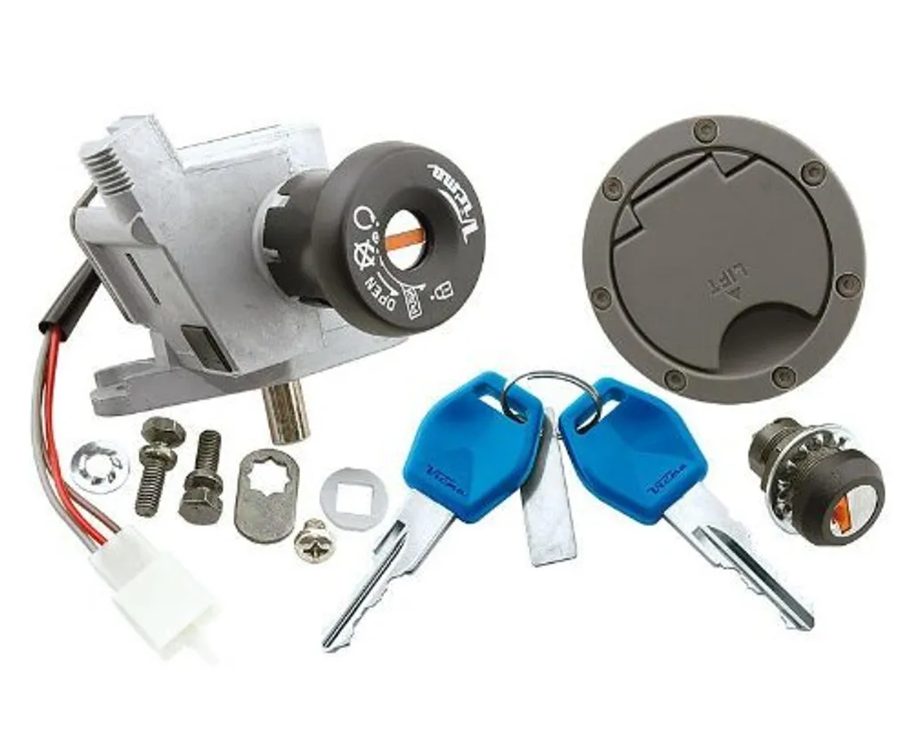 Kit de serrures avec couvercle de réservoir carburant moto universel