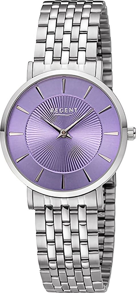 Regent Metall Damen Uhr Armbanduhr Quarz silber Metallarmband D2URF1491