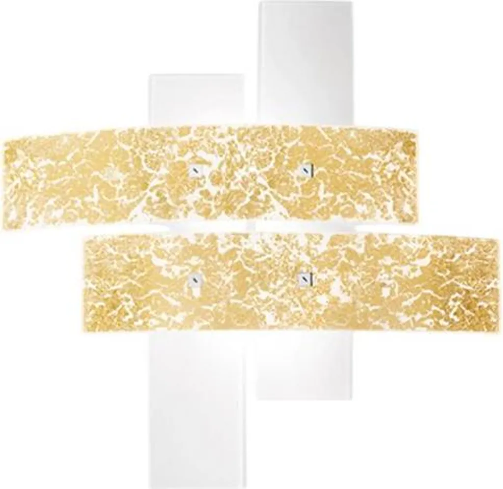 Luminaire de plafond Lara 91x91cm blanc et or - Idéal grand séjour