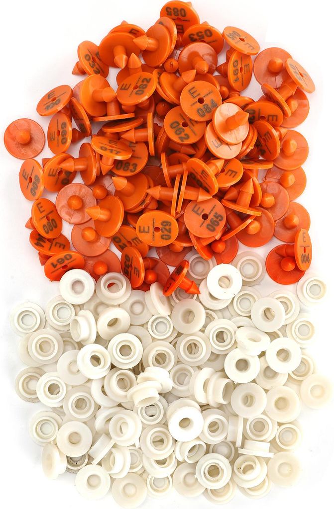100 Sets Kaninchen Ohrmarke nummeriert Ohr Marker Tier Identifikation Tag Etikett Bauernhof Zubehör