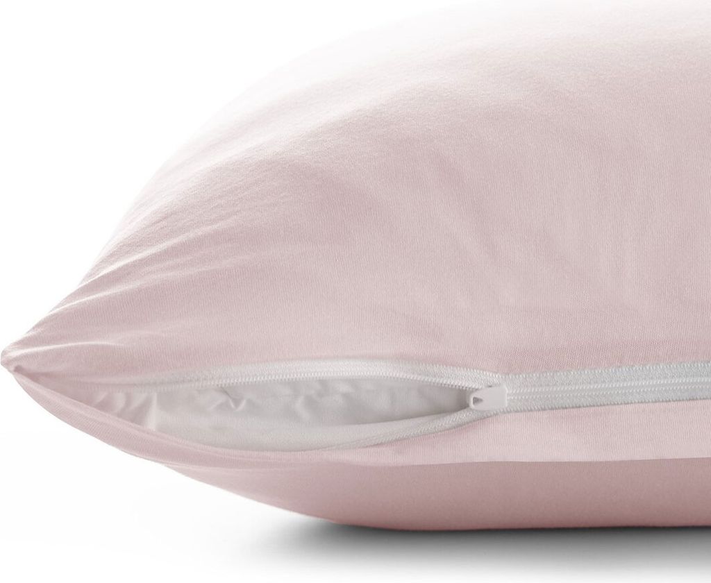 2 Kissenbezüge Jersey Baumwolle Reißverschluss Lila - 40 x 145 cm