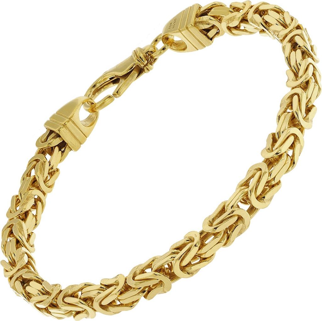 trendor 51324 Armband Königskette Gold auf Silber 925 Breite 4,7 mm 1