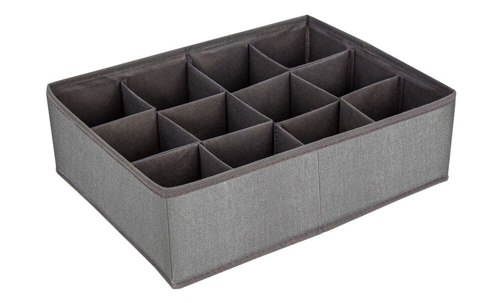 Organizér do zásuvky 12 přihrádek, antracit Obrázek produktu 1