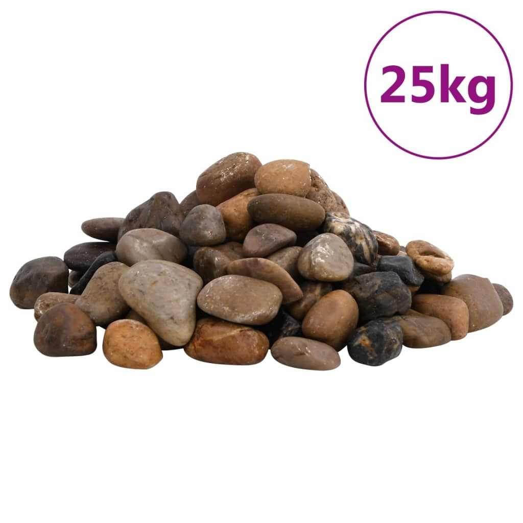 "im Sonderangebot"Polierte Kiesel 25 kg Mehrfarbig 2-5cm Promotion527622 - Aquarien-Deko