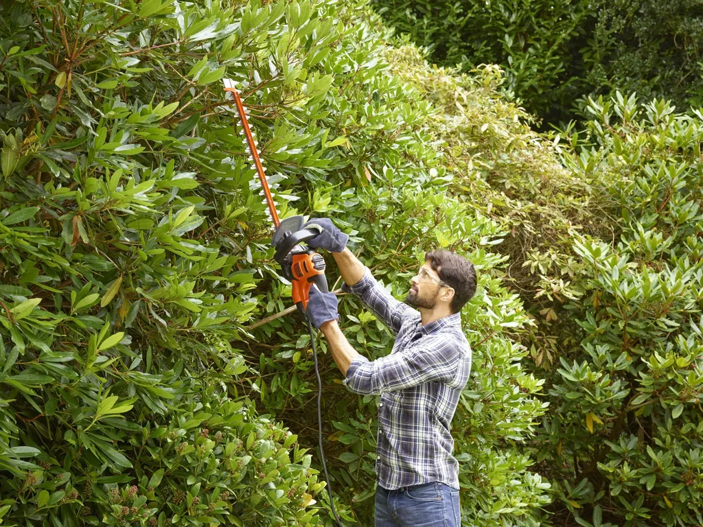 Taille-haie électrique 550W 60cm BEHTS451 pour branches épaisses 25mm