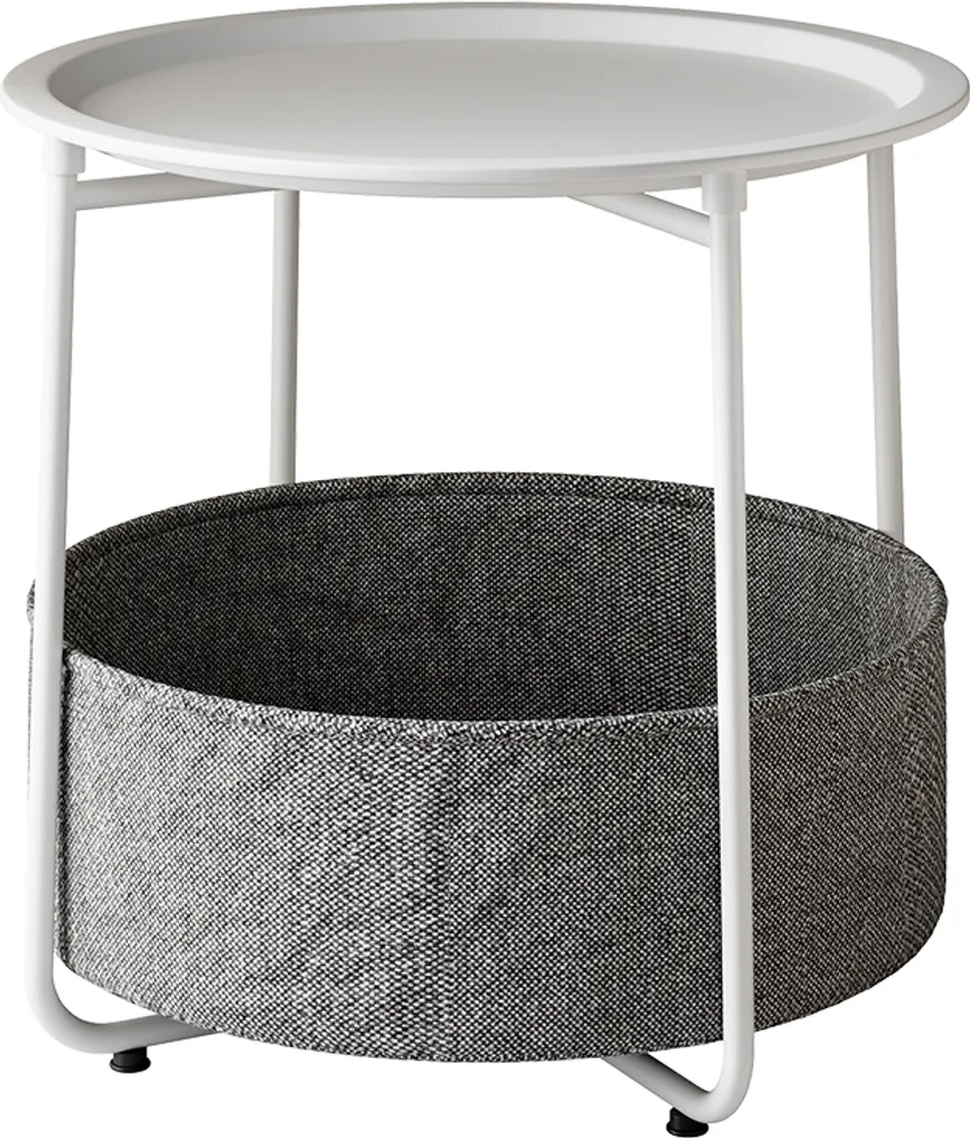 Table basse Vicco Liva Blanche 47x50cm : gagnez de la place au salon
