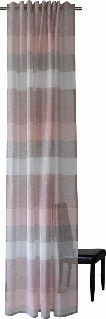Vorhang mit Universalband Kadin rose 140x245 cm