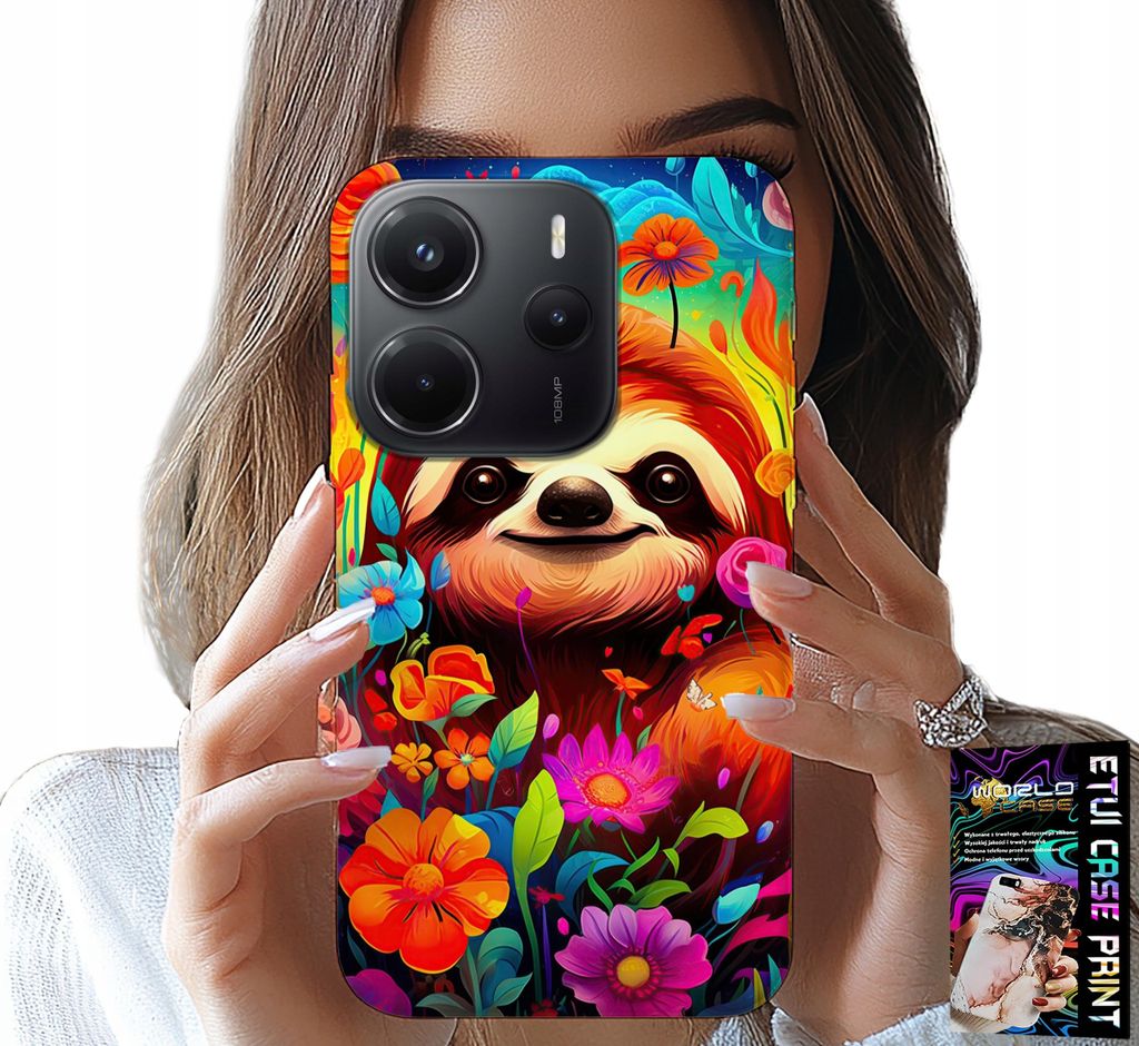 Hülle Für Xiaomi Note 14 4G - Farbenfrohes Koala-Tierdesign + Glas