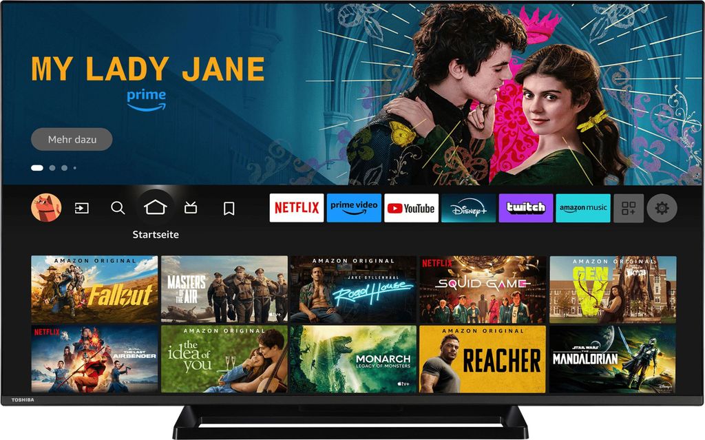 Toshiba 55 Zoll Fernseher Fire TV (4K UHD Smart TV, Dolby Vision HDR, Triple-Tuner, Alexa Built-In)