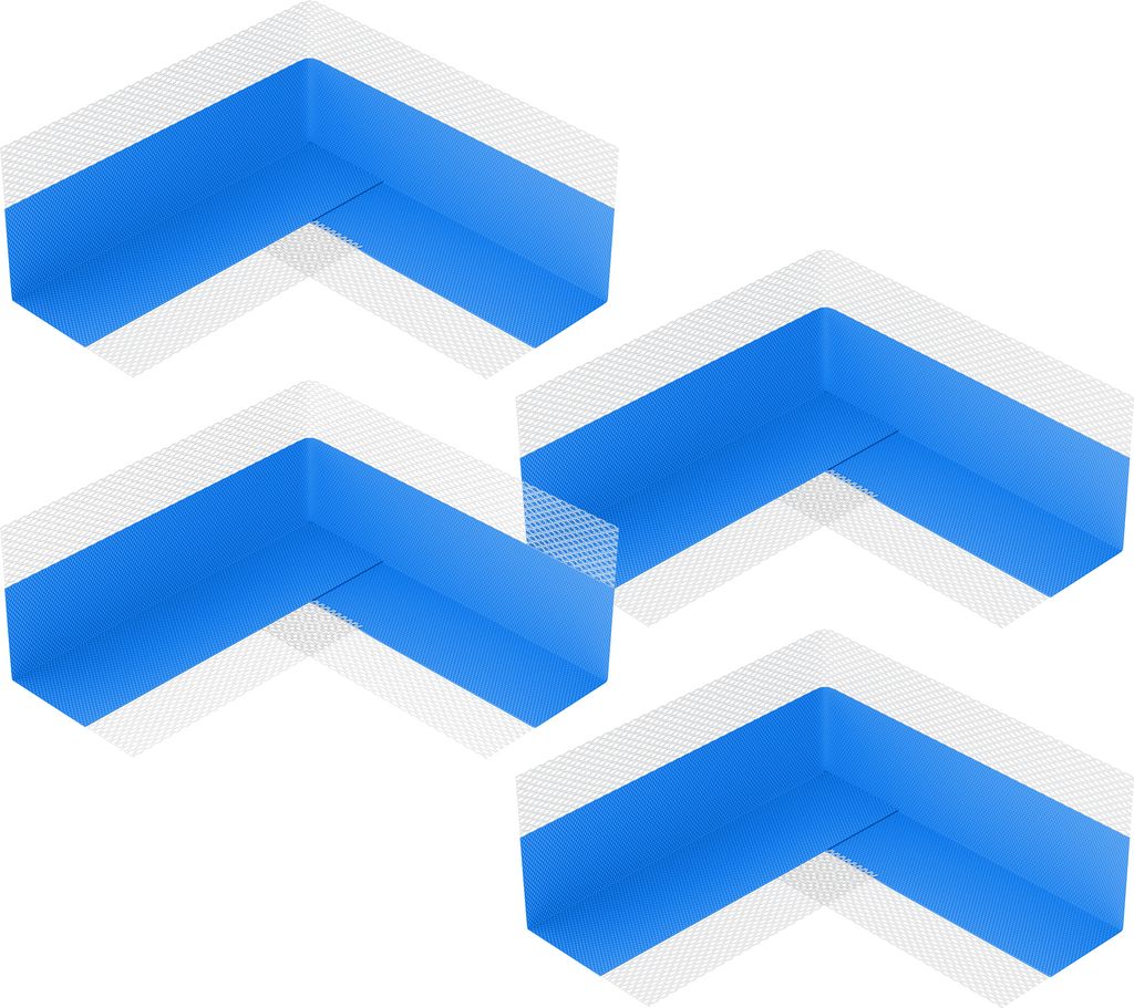 Isolbau Innenecke P2 Blau - 4 Stück - Wasserdichtes Eck-Dichtband für Sanitär, Dusche, Bad, Fliesen, Eckabdichtung Dichtecke Abdichtung für Inn...