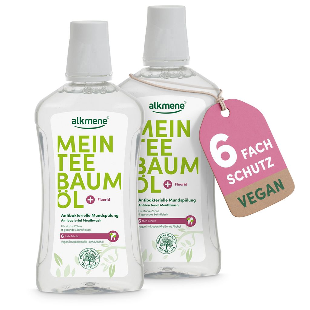 Alkmene Teebaumöl Antibakterielle Mundspülung 2x 500 ml