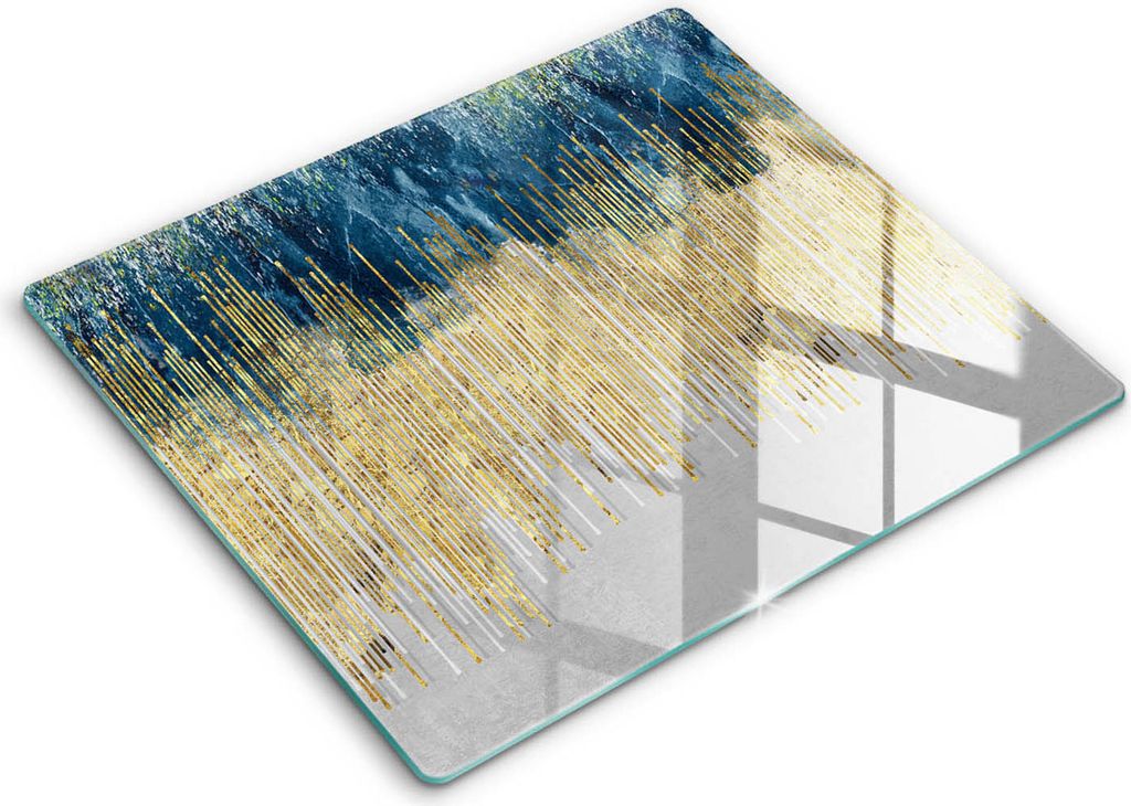 Glasschneideplatte - Herdabdeckplatte - 60x52 - Schneidebrett - Spritzschutz - Designer - Abstraktion