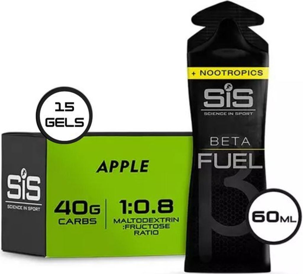 Science in Sport - SIS GO Isotonic Energy Gel - Vegan - Apfel geschmack - Isotonische Formulierung mit 22g Kohlenhydraten - 15 x 60ml