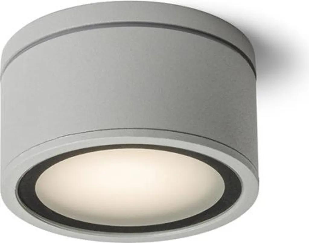 Éclairage Plafond MERIDO IP54 Argenté - Idéal Garage et Pièces Humides