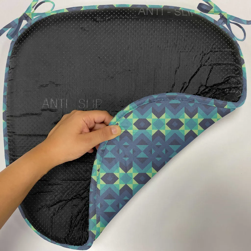 Coussins de Chaise Décoratifs Imperméables à Sangles Motif Zigzag