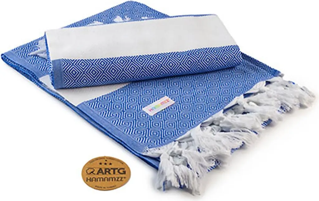 Telo Hamamzz® Marmaris AR056 Royal Blue - Luxury Towel 100x180 cm