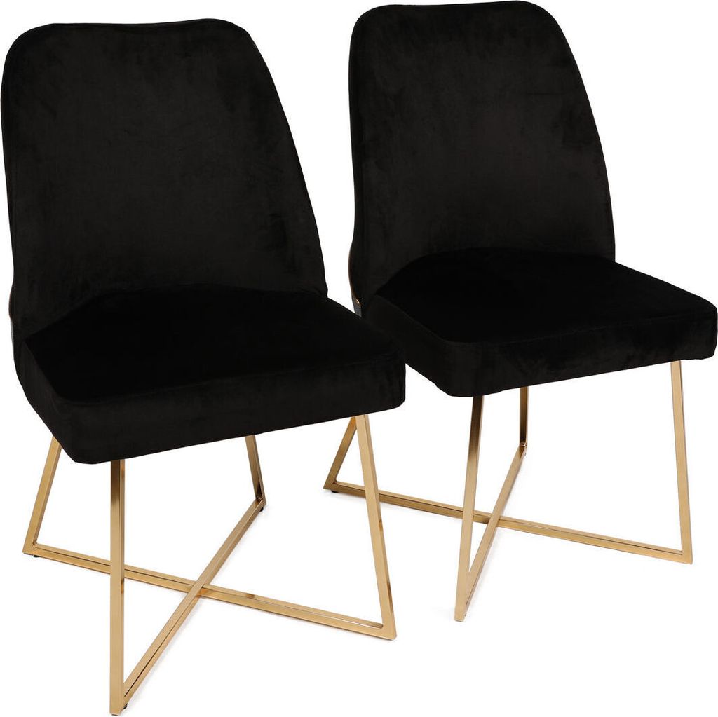 Skye Decor, Madrid- Madrid 133NMB, Gold,Schwarz, Bürostühle, 90x50x49 cm, Rahmen: 100% Metall