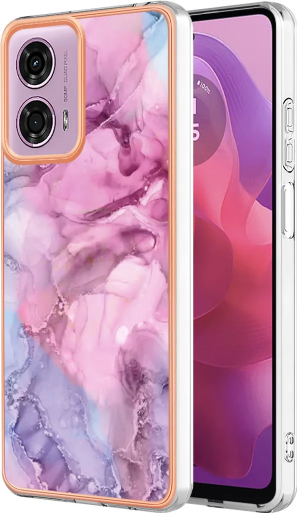 Offerta Cover Moto G04 / G24 Rosa - Custodia TPU Paraurti Antiurto