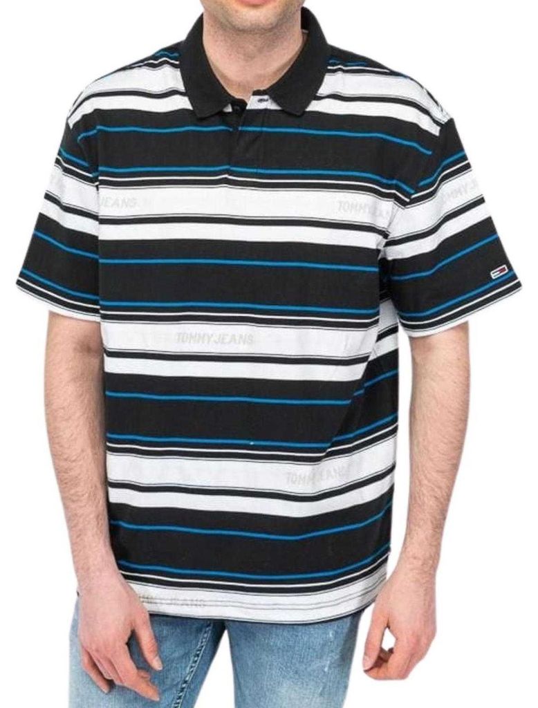 Tommy Hilfiger - Poloshirt für Herren NA1066 (XL) (Blau/Weiß/Schwarz)