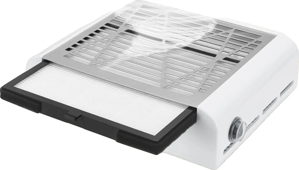 Aspirateur ongles blanc 80W silencieux avec filtration haute densité