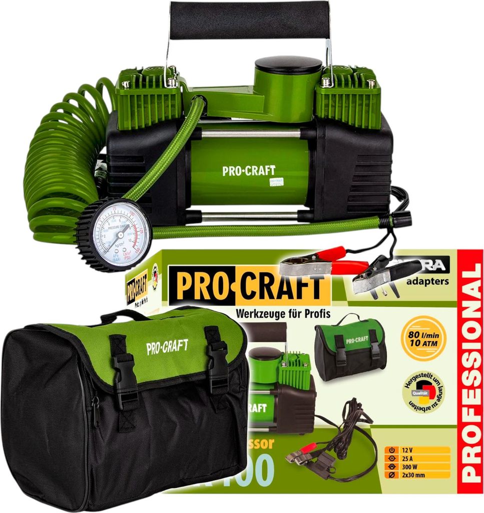 Compressore d'aria Procraft LK400 10 bar con attacco 12 V + Immagine del prodotto 