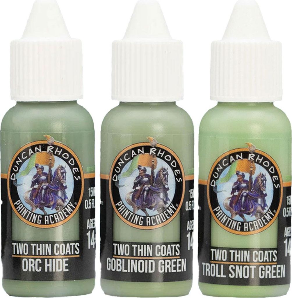 Two Thin Coats Acryl Miniaturenfarben (Wave 2) Triads Green - 3 x 15 ml