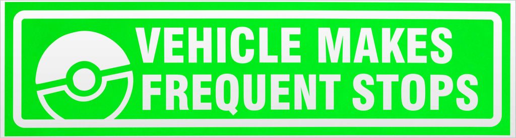 Kiwistar Frequent Stops Catch invertiert Magnetschild Schild magnetisch - 30cm Neongrün - Magnetfolie für Auto PKW Kfz