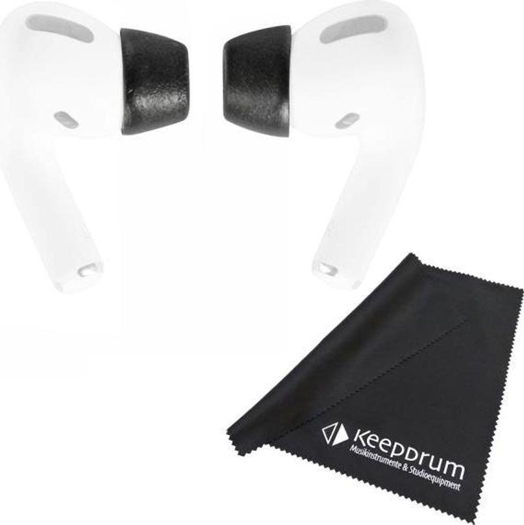 Comply 2.0 Ohrstöpsel für AirPods Pro 1 und 2 Größe S mit Tuch