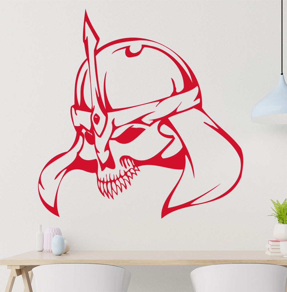 Wüsten Schädel Wandtattoo in 6 Größen - Wandaufkleber Wall Sticker - Dekoration, Küche, Wohnzimmer, Schlafzimmer, Badezimmer
