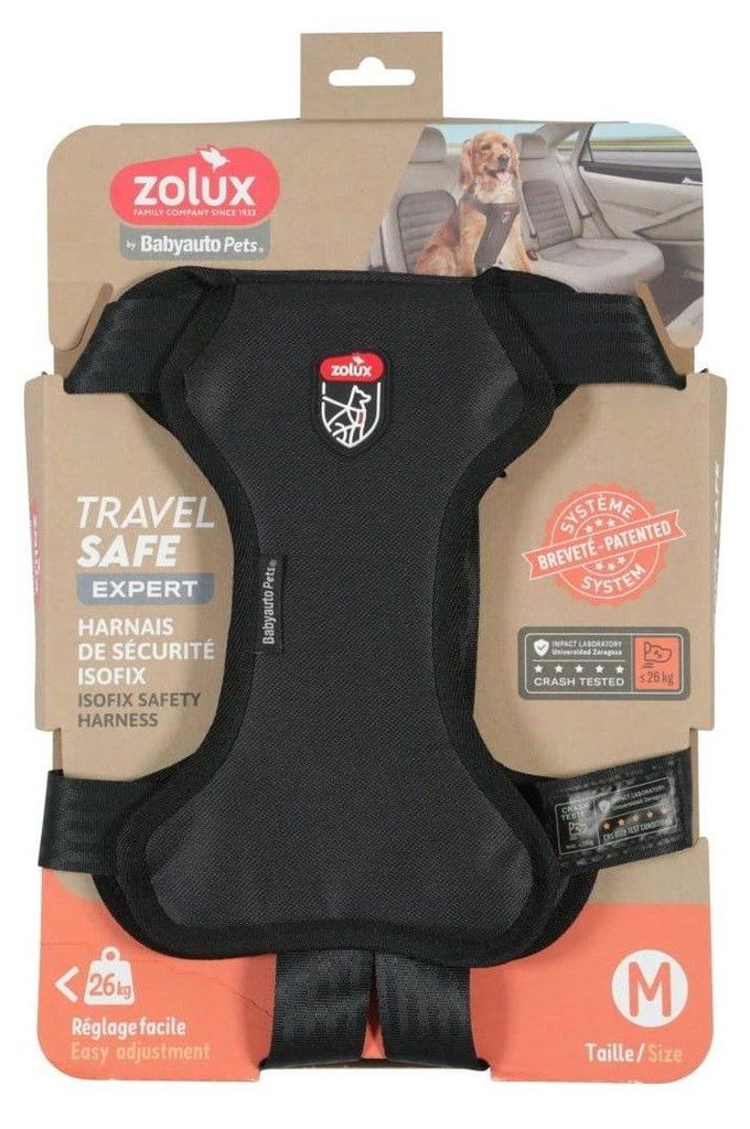 ZOLUX Szelki dla psa TRAVEL SAFE M czarne