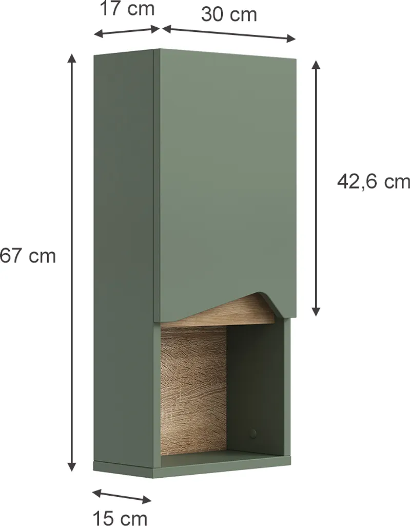 Mobiletto Vicco Marelle Verde/Artigianale: Eleganza per il tuo Bagno - 2