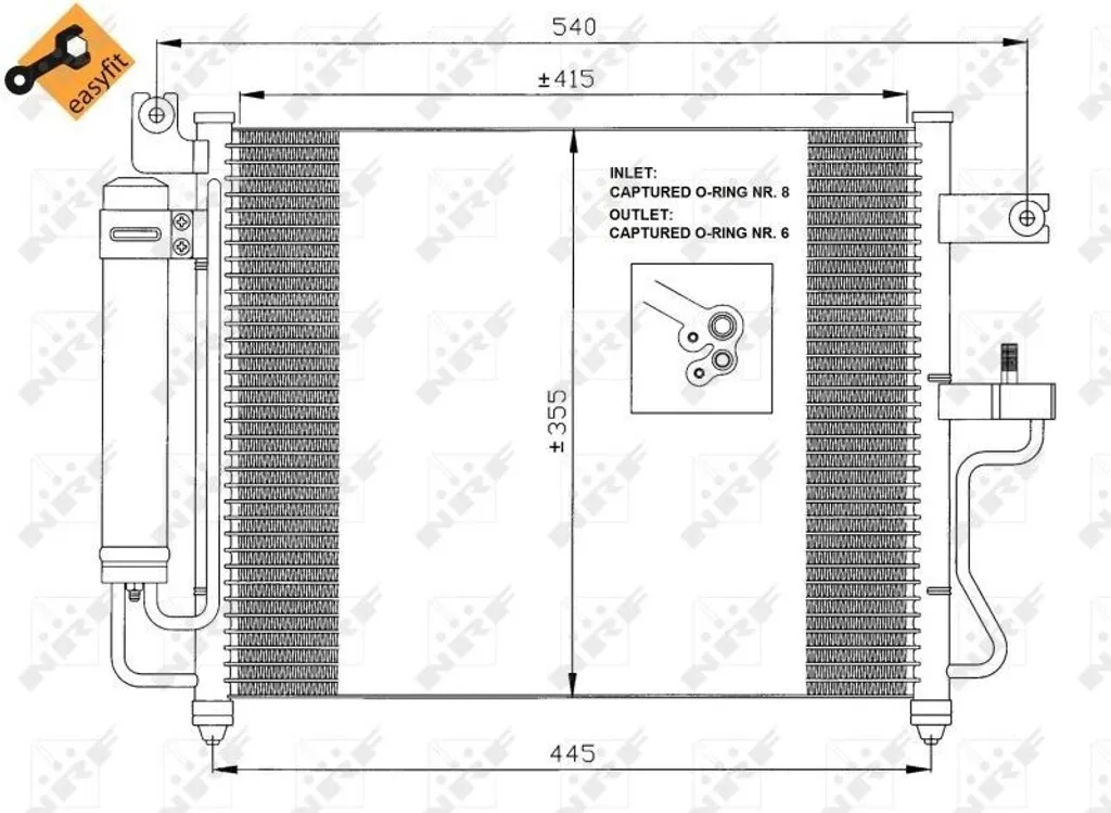 Condenseur de clim pour Hyundai Accent II LC pour réparer l'air