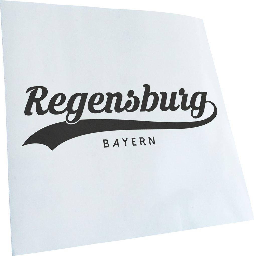 Kiwistar - Autoaufkleber - Regensburg Bayern - Dunkelgrau - 24x7cm - Aufkleber für Auto, Laptop, Fahrrad, LKW, Motorrad mehrfarbig JDM Decal Racing