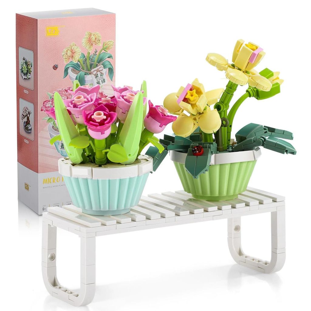 Blumenstrauß Bausatz Blumen Bausteine Heimdekoration DIY Künstliche Blumen Set