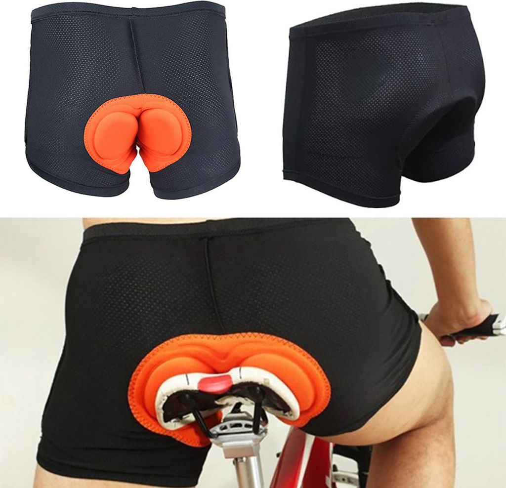 Maenner Fahrrad Fahrrad Sport Outdoor Unterwaesche Schwamm gepolsterte Boxer Radfahren kurze Hosen XXL