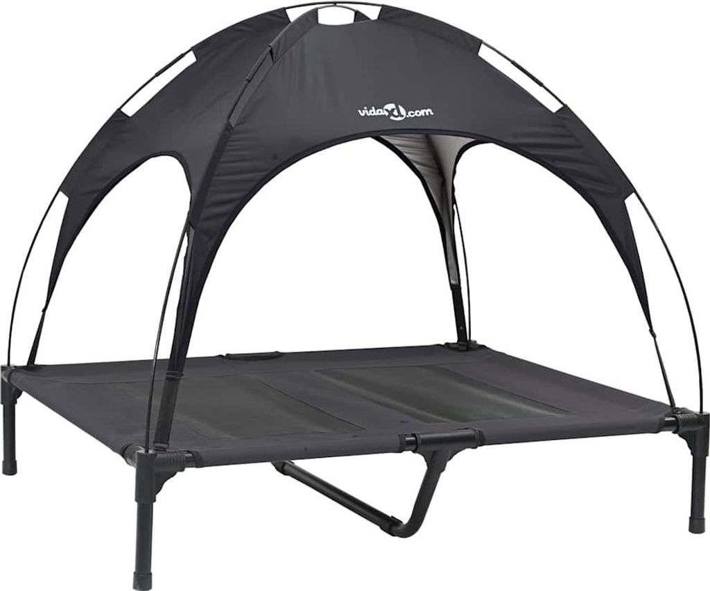 vidaXL Hundebett Schwarz 92 x 77 x 82,5 cm Stahl