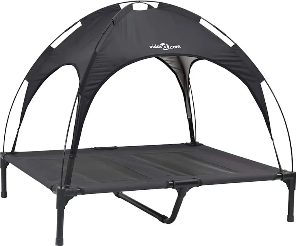 Lit de repos pour chien vidaXL noir en acier idéal pour grand salon