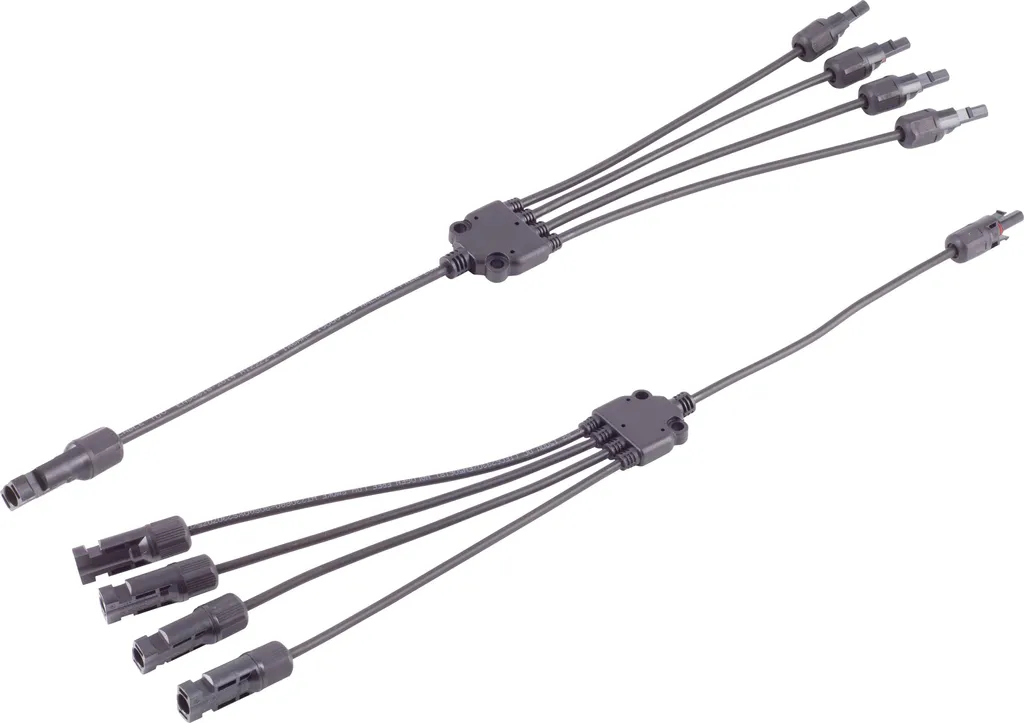 Sdoppiatore Solare 4-1 MC4 S-IMPULS | Kit Parallelo 60cm 4mm² Nero