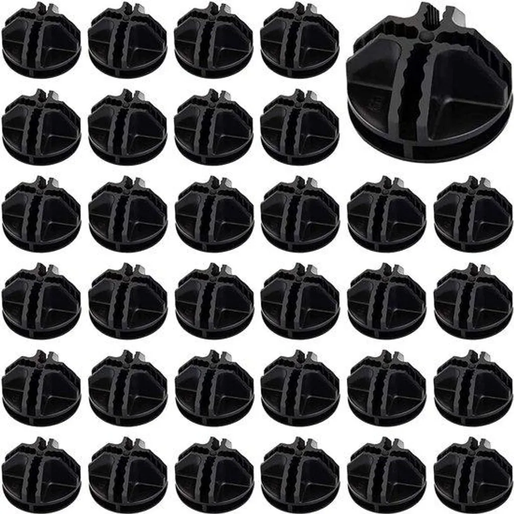 Connecteur étagère à chaussures en plastique noir - Lot de 50 pièces