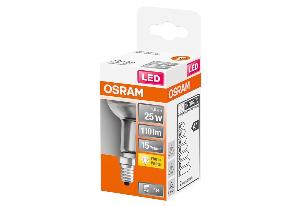OSRAM 4058075125902 OSRAM LED-Lampe LED STAR R50 25 E14 1,5 Image du produit 