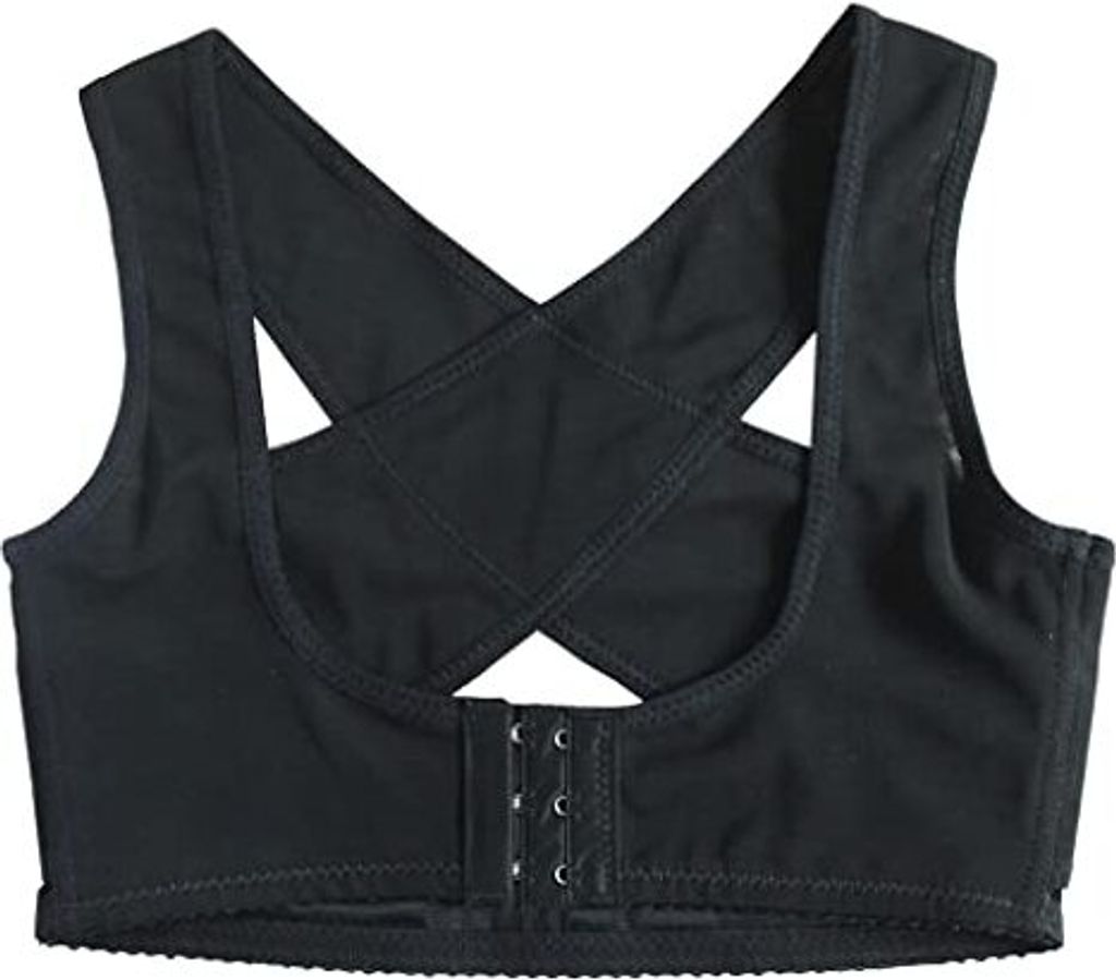 Frauen Brustkorrektur Gürtel Körper Shaper Korsett Weste Rücken Schulterstütze Klammer (schwarz, m)