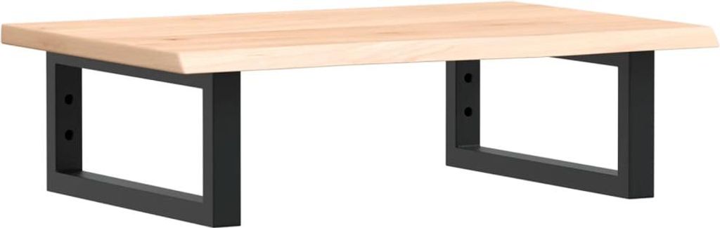 vidaXL Waschtischplatte mit Halterung Stahl und Massivholz Eiche