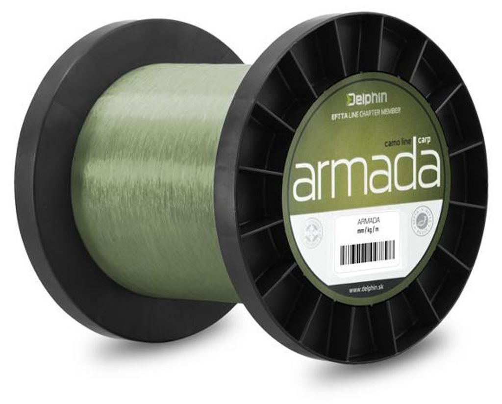 DELPHIN ARMADA Carp, 7850m, 0,25mm, 4.4kg / 9,7lbs, grün, Monofile Karpfen Angelschnur, 500623725