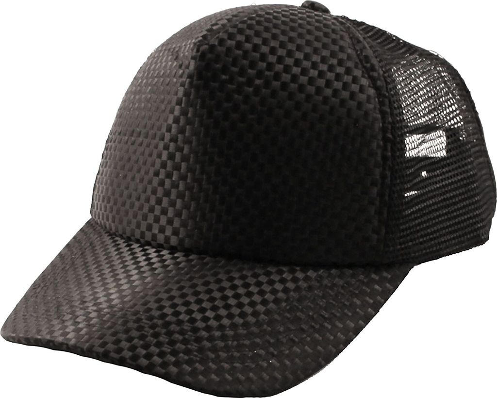 Basecap - kariert - schwarz - Baseball Cap