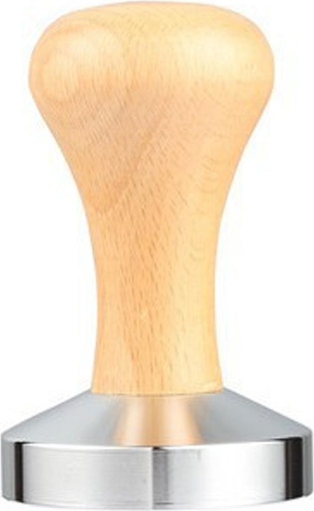 51-mm-Kaffeepulverpresse, Kaffeebereiter-Zubehör, Haushaltsartikel, Holzfarbe, 51 mm, flacher Boden
