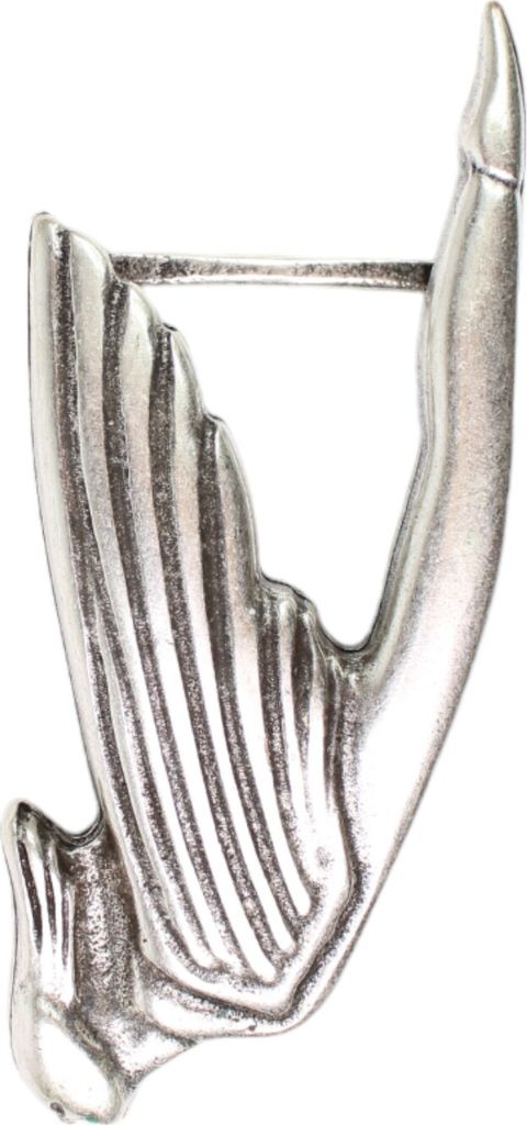 FRONHOFER Gürtelschnalle, weiblicher Ikarus, silber, Damen, Motivschnalle, 4 cm