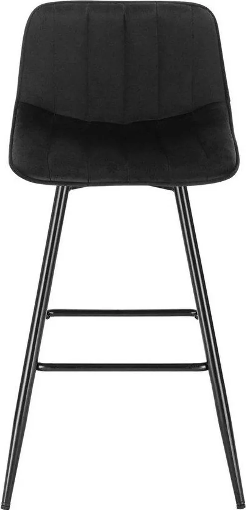 Tabouret de bar stable et confortable avec dossier en velours