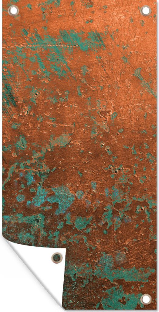 MuchoWow 30x60 cm Outdoor-Poster Gartendeko Sichtschutz Garten Poster für den Garten Grün - Bronze - Rost